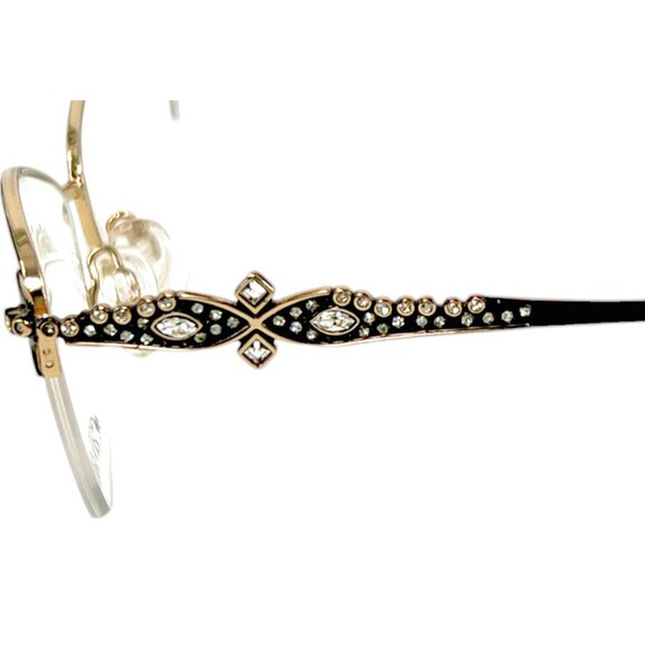 Caviar M5659 Womens Eyeglass Frame C24 Black w Clear Crystals
